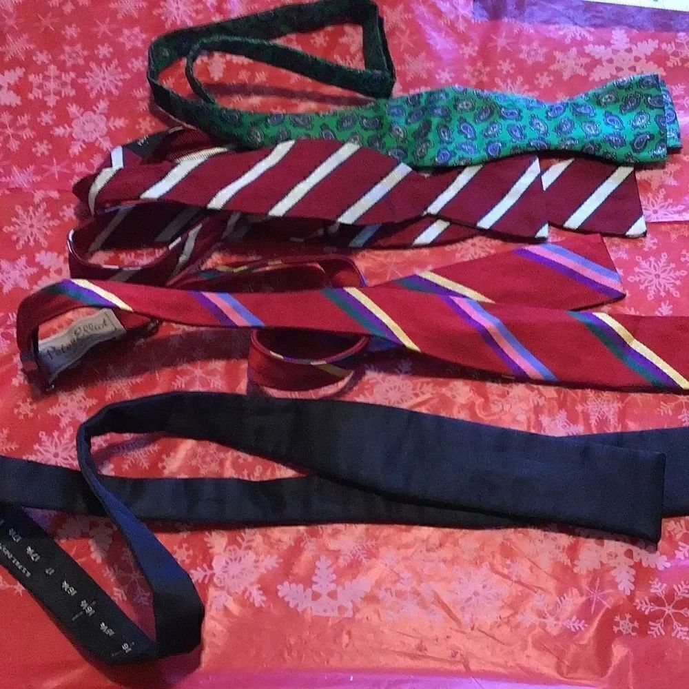 Bowties set of five, some silk from Peter Elliott, the tie-rack, Brooks Brothers